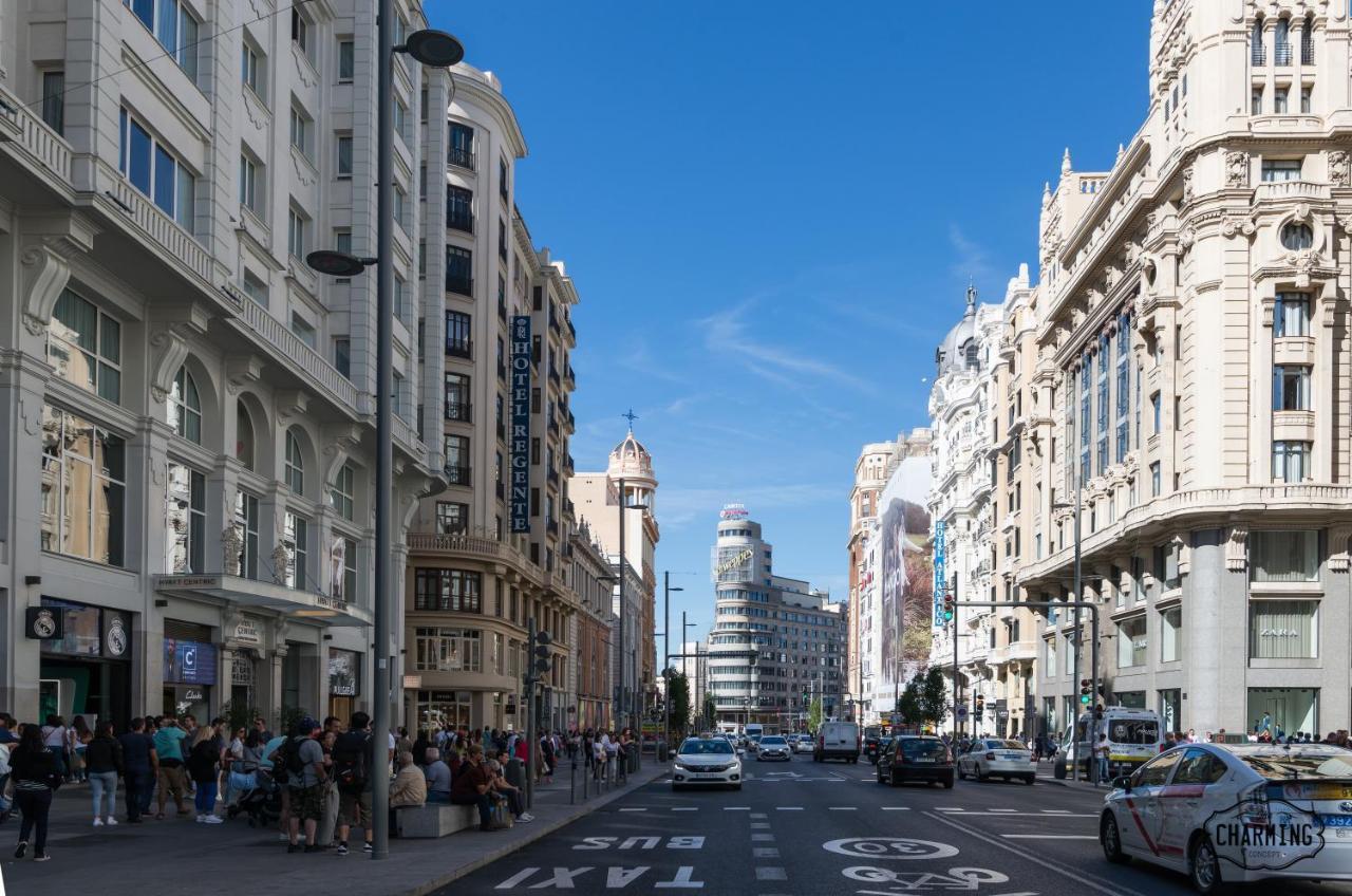 Charming Gran Via Center Apartment Madrid Bagian luar foto